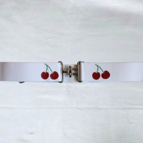 1.5 equestrian belt, Red cherries horse riding belt, Equestrian gift, Childs horse show belt