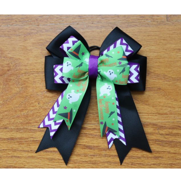 Halloween horse show bows, Equestrian hair bows, Short stirrup bows, Lead line, Kids hair bows