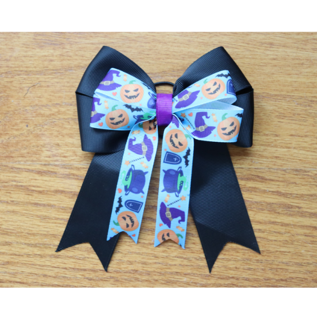 Halloween horse show bows, Equestrian hair bows, Short stirrup bows, Lead line, Kids hair bows