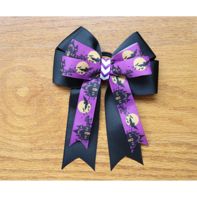 Halloween horse show bows, Equestrian hair bows, short stirrup bows, Lead line, Kids hair bows