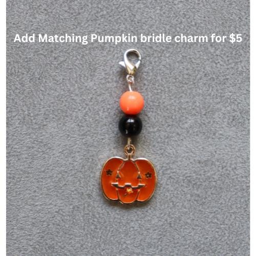 Halloween belt and saddle pad, pumpkins on belt and saddle pad, cute matching belt and saddle pad, equestrian saddle pad, kid saddle pad