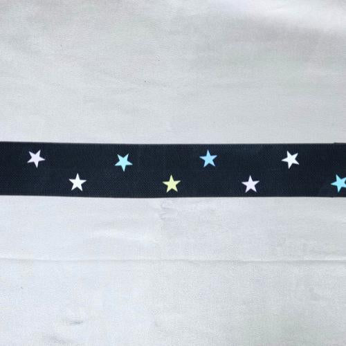 1.5 inch elastic equestrian belt, Adjustable horse show belt with silver gold and teal stars, Equestrian gift