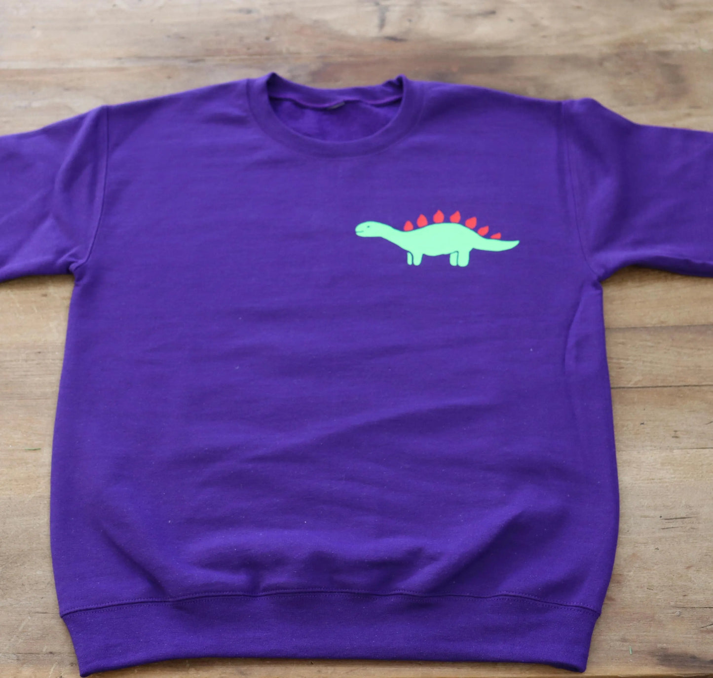 Crewneck sweatshirt, Purple sweatshirt, Cute dinosaur sweatshirt, Sweatshirt for horse riders