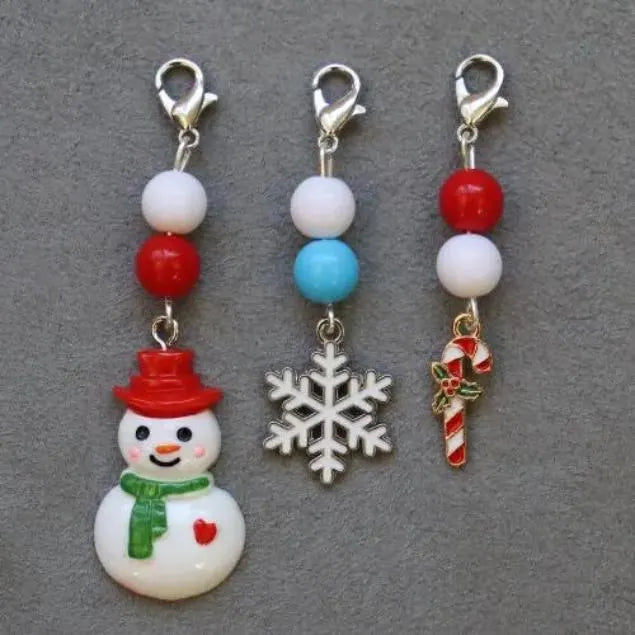 Holiday bridle charm, Snowman tack charm, Cute charm for horseback riding, Equestrian Christmas gift