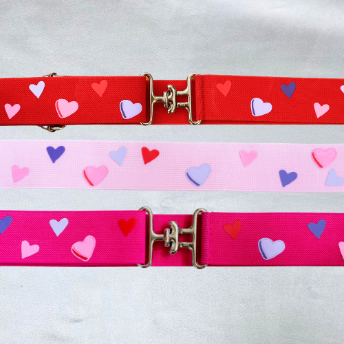 Pink Valentine's Day Show Bow & Belt Set for Horseback riders
