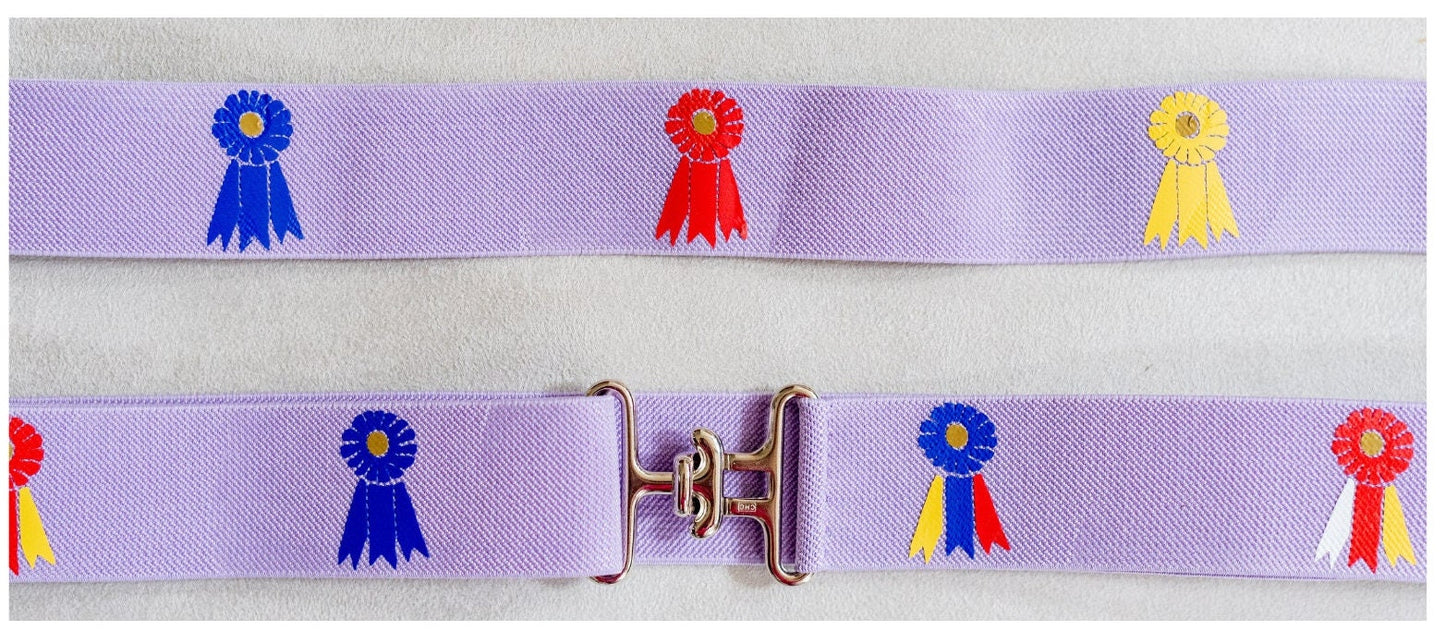 1.5 inch elastic equestrian belt, Horse show ribbons belt, Adjustable horseback riding belt, Equestrian gift