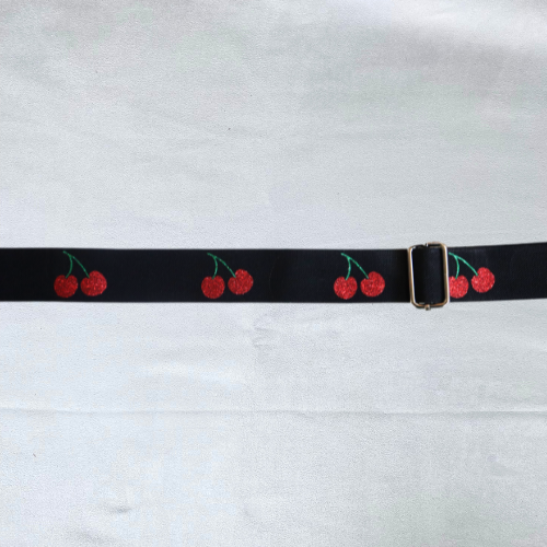 1.5 equestrian belt, Red cherries horse riding belt, Equestrian gift, Childs horse show belt