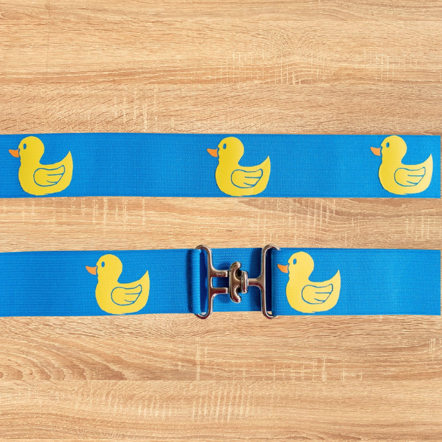Light Blue Duck Show Bow & Belt Set for Horseback riders
