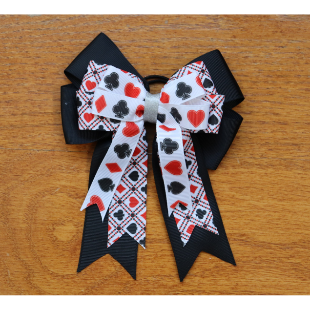 White Playing Card Design Show Bows for Horseback Riders