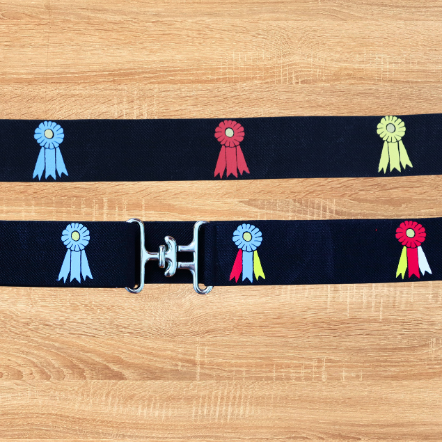 1.5 inch black elastic equestrian belt, Horse show ribbons belt, Adjustable horseback riding belt, Equestrian gift