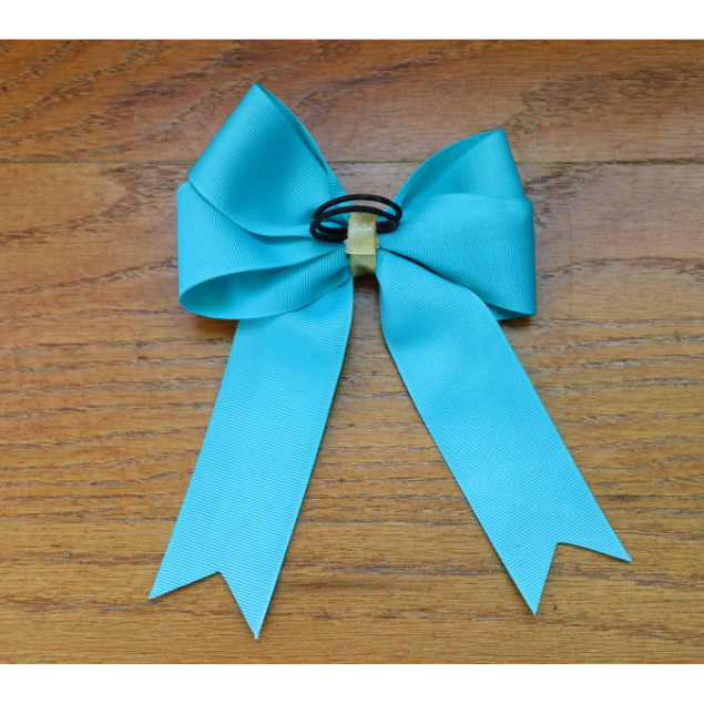 Equestrian Winter Teal snowman show bow for horse riders