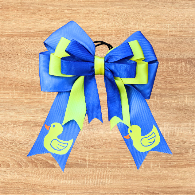 Royal Blue Duck Equestrian Show Bows for Horseback Riders