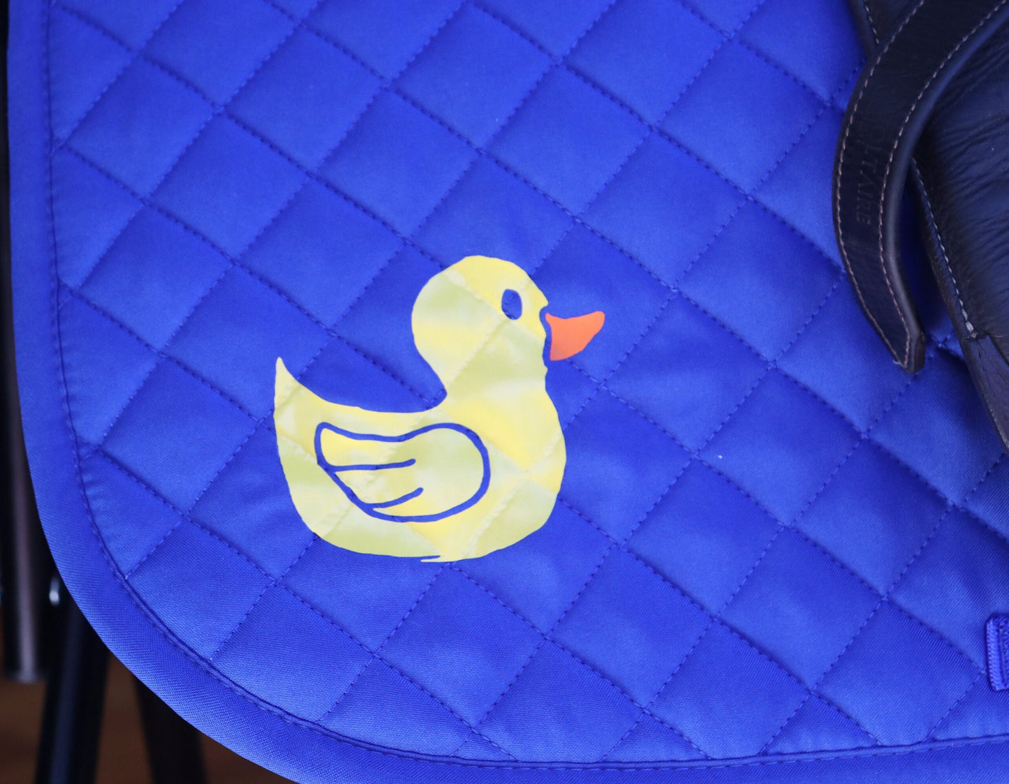 Saddle pad for horse or pony, Ducks on royal blue saddle pad, Cute saddle pad for horse riders, Equestrian saddle pad, Kids Saddle pad