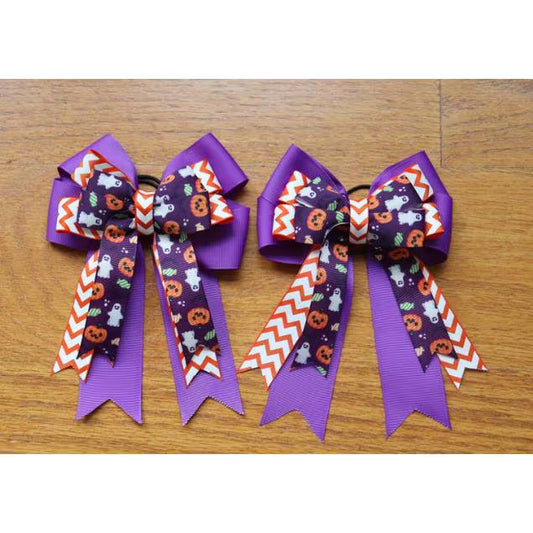 Halloween horse show bows, Equestrian hair bows, Short stirrup bows, Lead line, Kids hair bows
