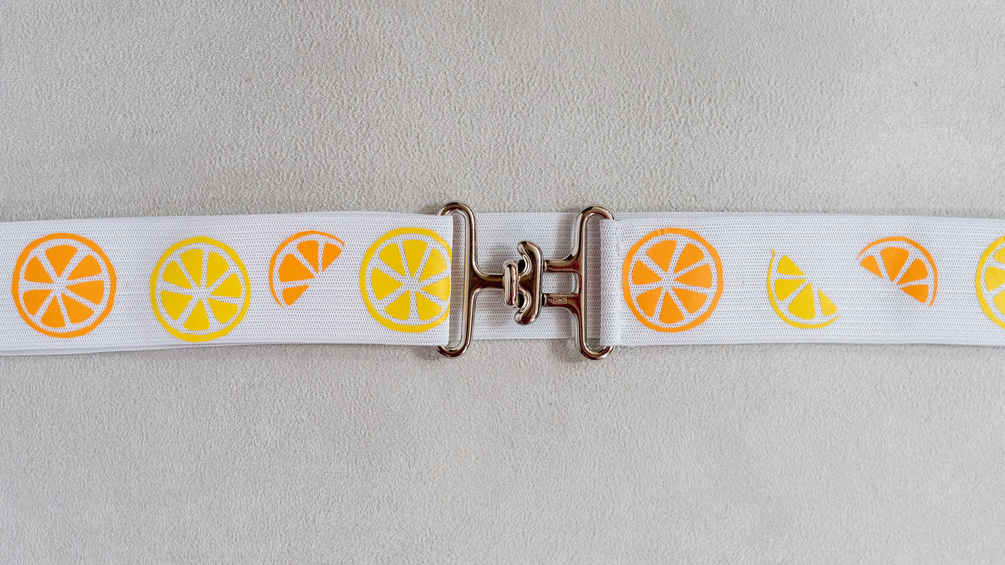 1.5 inch adjustable horseback riding belt, Oranges and lemons horse show belt, Equestrian gift