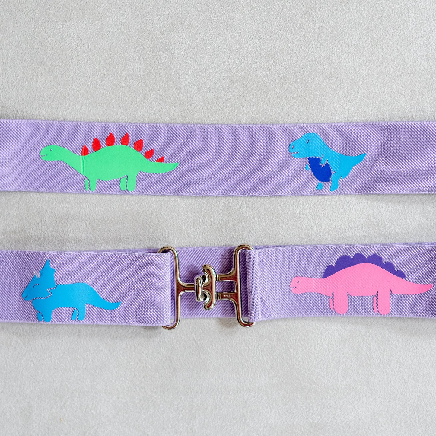 1.5 inch adjustable equestrian belt, Dinosaurs belt, Childrens elastic horse show belt, Equestrian gift