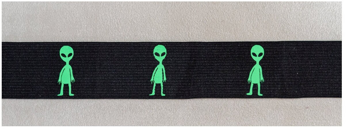 1.5 inch elastic equestrian belt, Green aliens belt, Adjustable horse show belt, Equestrian gift
