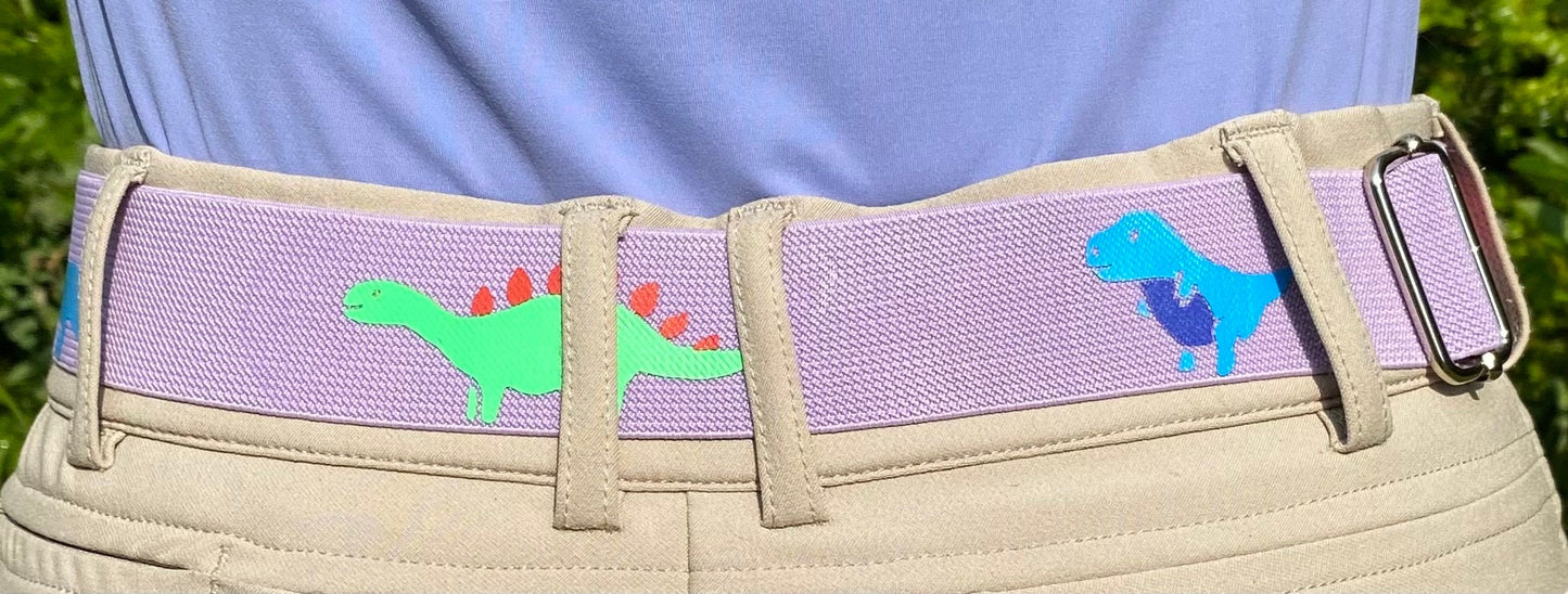 1.5 inch adjustable equestrian belt, Dinosaurs belt, Childrens elastic horse show belt, Equestrian gift
