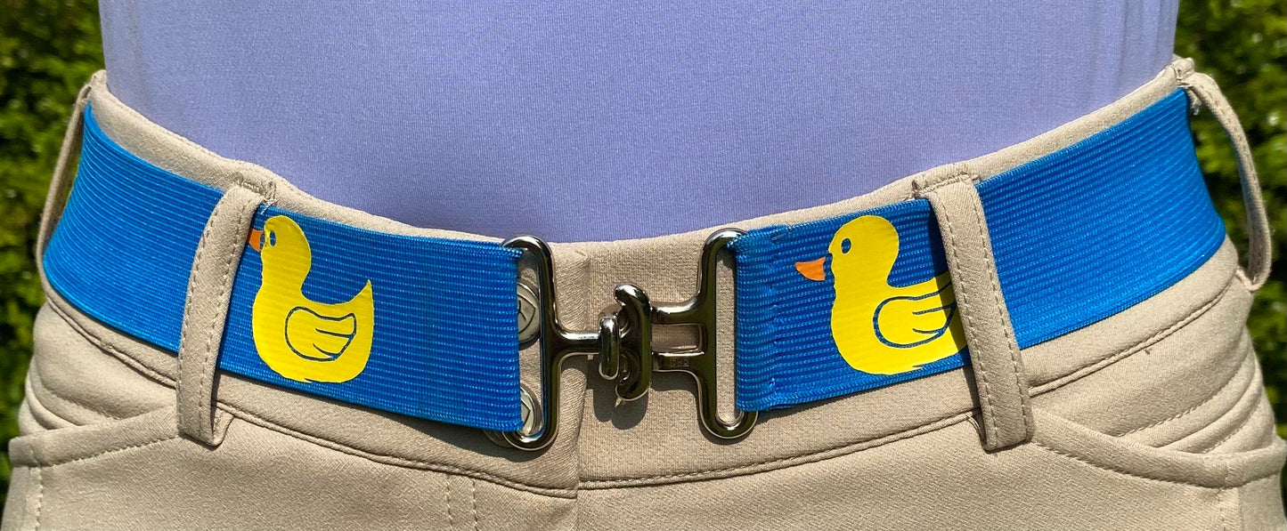 Ducks on blue saddle pad and belt, Cute saddle pad and belt for horseback riders, Equestrian saddle pad, Kids saddle pad