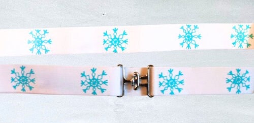 1.5 inch holiday equestrian belt, Snowflake horse riding belt, Christmas belt, Stocking stuffer for equestrians, Childs horse show belt